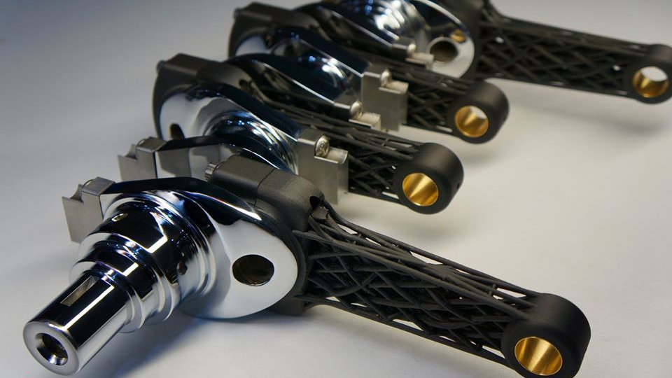 Crank and carbon conrod